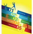 Number jumpers vector image