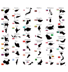 Countries of Asia vector image