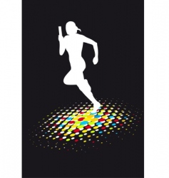 Athletes silhouette vector image