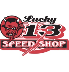 Speedway car racing logo vector image