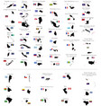 Countries of North and South America vector image