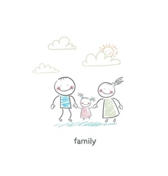 Happy family vector image