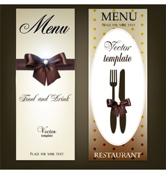 Menu design for Restaurant or Cafe Vintage vector image