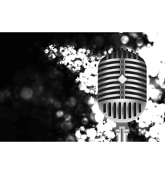 Mic bokeh vector image