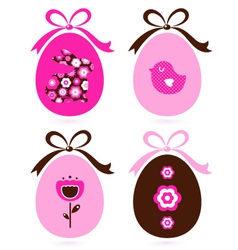 Retro easter eggs vector image