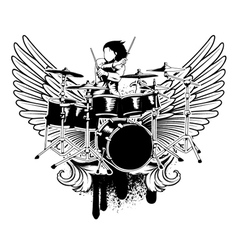 Music emblem vector image