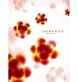 Abstract flying molecule background vector image