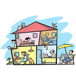 Wireless house vector image