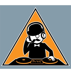 Hipster DJ vector image
