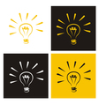 Light bulb icon set vector image