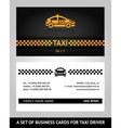Business cards taxi cab vector image
