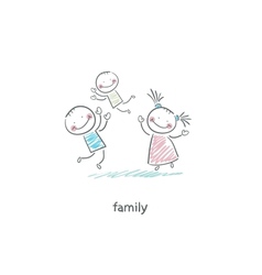 Happy family vector image