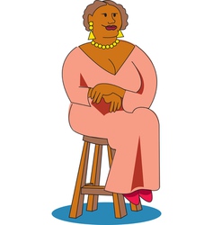 Woman sitting chair vector image