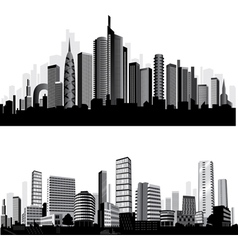 City silhouettes vector image