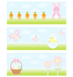 Easter banner vector image