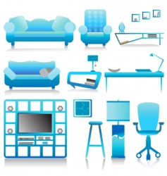 Modern furniture vector image