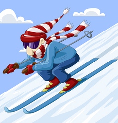 Skier vector image