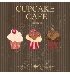Retro vintage grunge style dessert menu vector image
