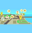 Taxi services horizontal banner cartoon style vector image