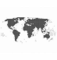 World map in squares vector image
