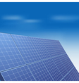 Solar panel against blue sky vector image
