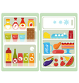 Open fridge vector image
