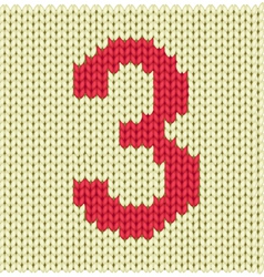 Silhouette of woven number vector image