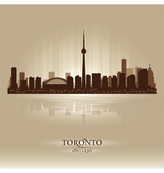 Toronto Ontario skyline city silhouette vector image