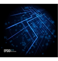 Blue abstract glowing background vector image