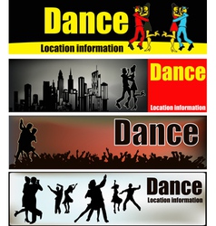 Ballroom dance banners vector image