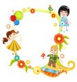 Children card vector image