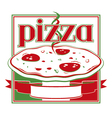 Pizza box cover design template vector image