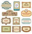 Art nouveo lables vector image