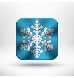 Christmas metal snowflake icon vector image