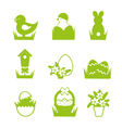 Easter icons vector image