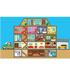 House in a cut vector image