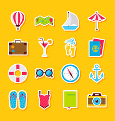 Summer time stickers vector image