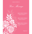 Invitation floral card vector image