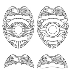 Police department badges and design elements vector image