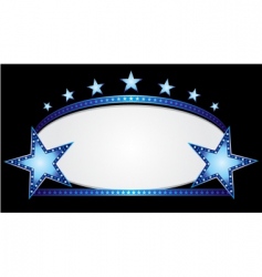 Blue oval vector image