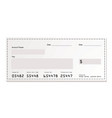 White dollar cheque vector image