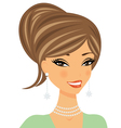 Beautiful woman portrait vector image