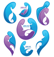 Family and pregnancy emblems vector image