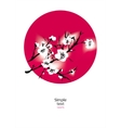 Sakura in the red circle vector image