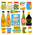 Colorful food composition vector image