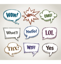 Speech Bubbles Set vector image
