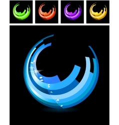 Abstract ball made of stripes vector image