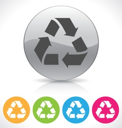 Recycle button vector image