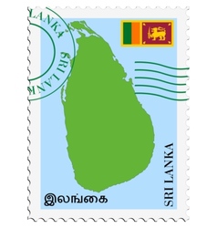 Mail to-from Sri Lanka vector image