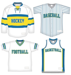 Set of Sports Uniforms vector image